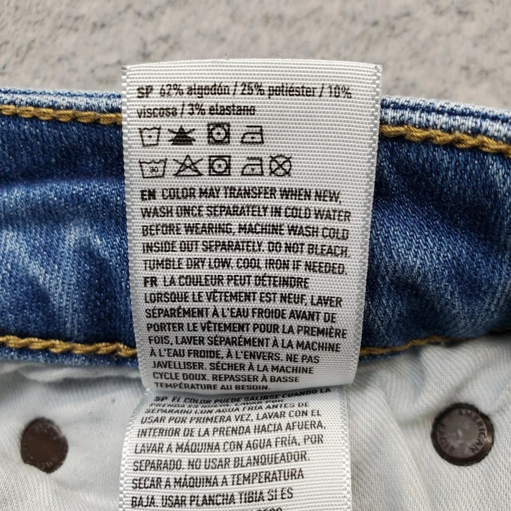 American Eagle Straight Jeans Mens 29x30 Blue Denim Next Level Flex Distressed